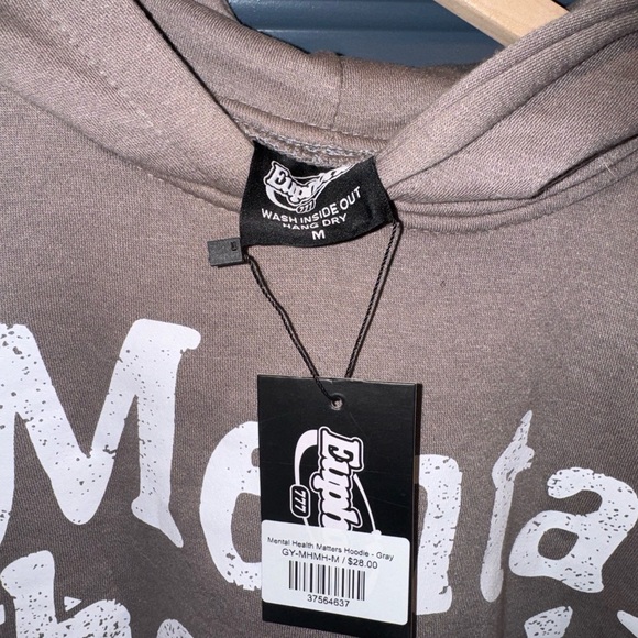 Euphoric Mental Health Matters Hoodie - Gray Size Medium - Picture 2 of 3